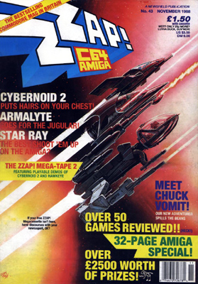 Zzap64 Amiga 43 issue 1 cover - now a C64/Amiga mag